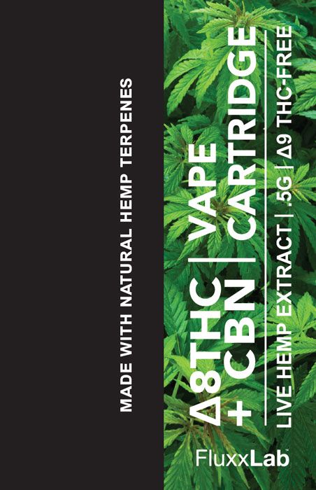 Delta 8 + CBN Vape Cartridge 5 Gram Front Label