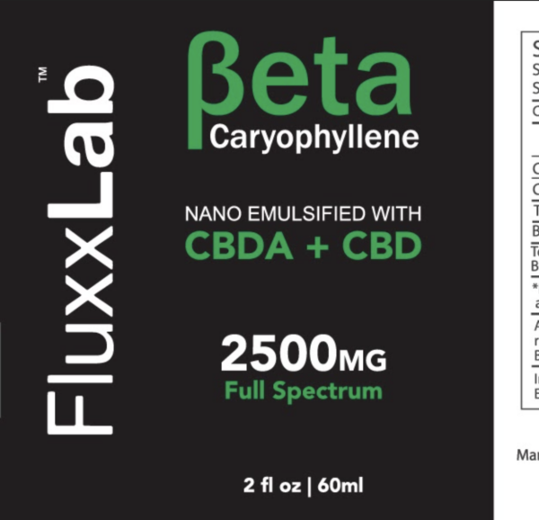 Full Spectrum Beta-C Tincture 2500mg Side Label